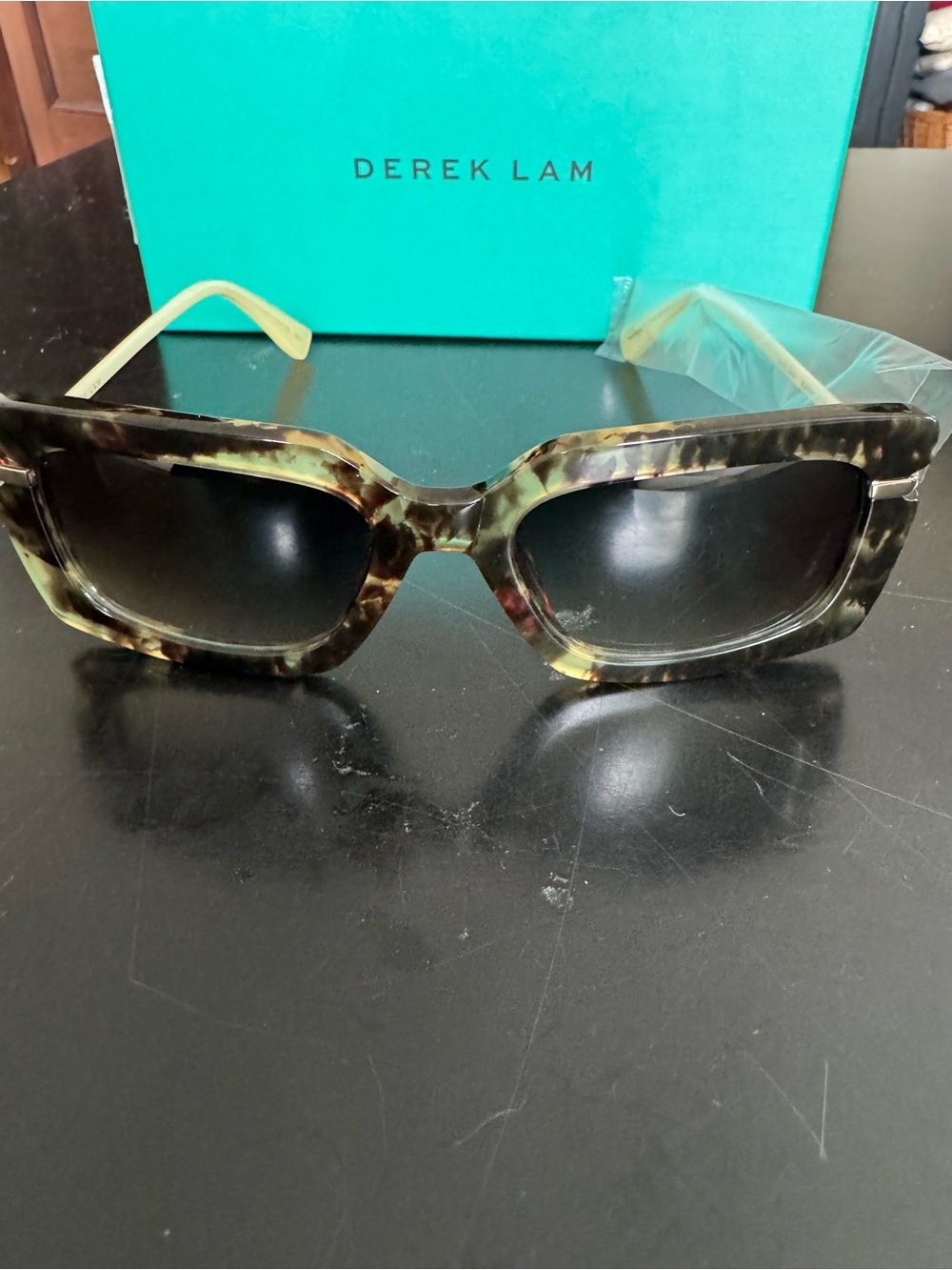 Derek Lam Nana Sunglasses Grey Cloud Tortoise NEW